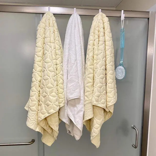 Alt view image 4 of 7 - Over The Door Hooks - 8 Pack - Hangers for Clothes Towel Coats Hats Handbags - Made of Rubber Coated Steel - Closet Bathroom Office
