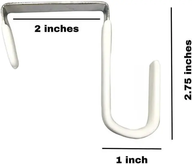 Alt view image 7 of 7 - Over The Door Hooks - 8 Pack - Hangers for Clothes Towel Coats Hats Handbags - Made of Rubber Coated Steel - Closet Bathroom Office