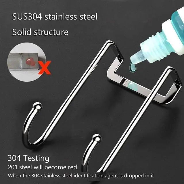 Alt view image 6 of 7 - Over Door Hook Heavy Duty Hooks for Hanging - Single Hook Loads up to 50lbs for Kitchen Bathroom Bedroom and Office - Pack of 3