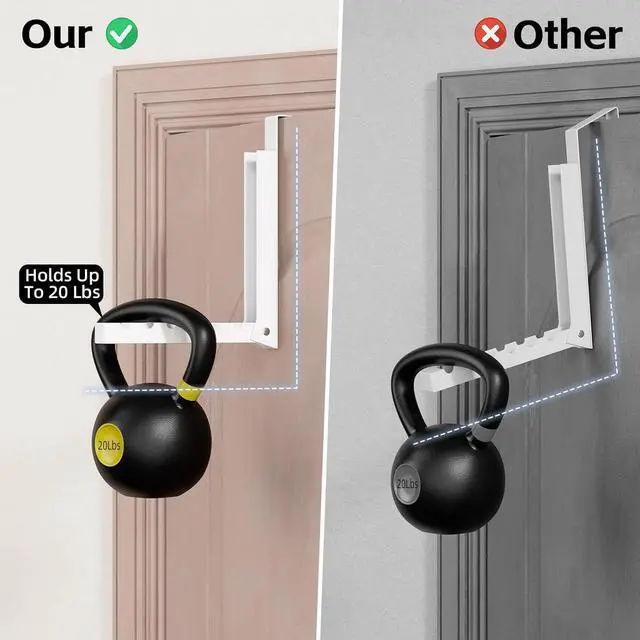 Alt view image 5 of 7 - 2 Pack Over The Door Hanger Folding Over The Door Drying Rack for Laundry Overdoor Hanger Hook Coat Rack Portable Small Clothes Drying Rack for Dorm White
