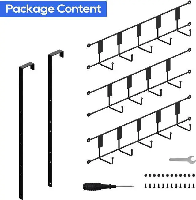 Alt view image 7 of 7 - Over The Door Hooks for Hanging 14 Hook Over Door Hanger and Towel Rack for Bathroom