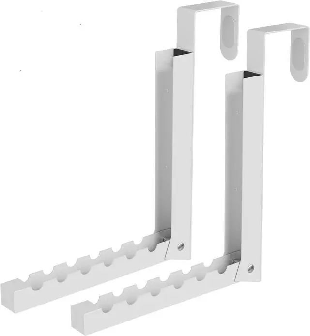 Main image of Over The Door Hanger Folding Clothes Drying Rack Folding Hanging Coat Rack for Indoor Laundry Room Compact Small Space Foldable Portable Clothing Hanger Hook Collapsible- 2 Pack (White)