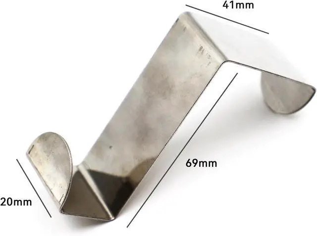 Alt view image 5 of 5 - 4 Pack Hooks. Stainless Steel Seamless Nail-Free Heavy-Duty Storage Bag Over The Door Hooks. Behind The Door Hook Storage is Suitable for Living Rooms Bathrooms Kitchens Cabinets Bedrooms