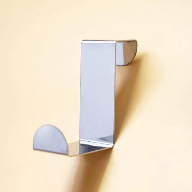 Alt view image 4 of 5 - 4 Pack Hooks. Stainless Steel Seamless Nail-Free Heavy-Duty Storage Bag Over The Door Hooks. Behind The Door Hook Storage is Suitable for Living Rooms Bathrooms Kitchens Cabinets Bedrooms