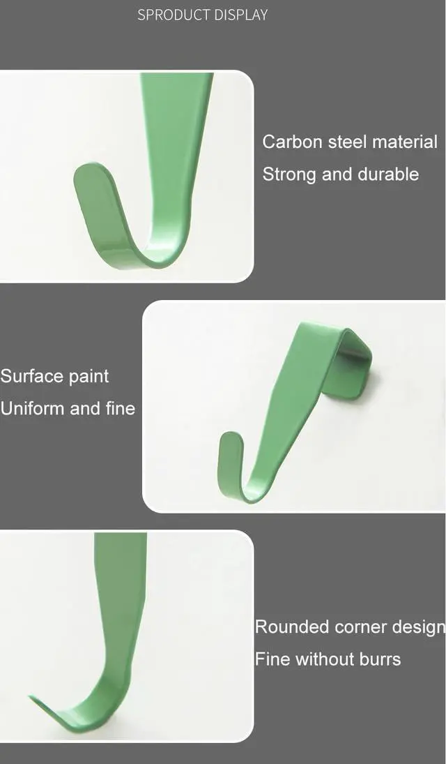 Alt view image 7 of 7 - Over The Cabinet Door Hooks Door Hanger 4Pack Single HookThickness Over 0.8Inch is Not Suitable