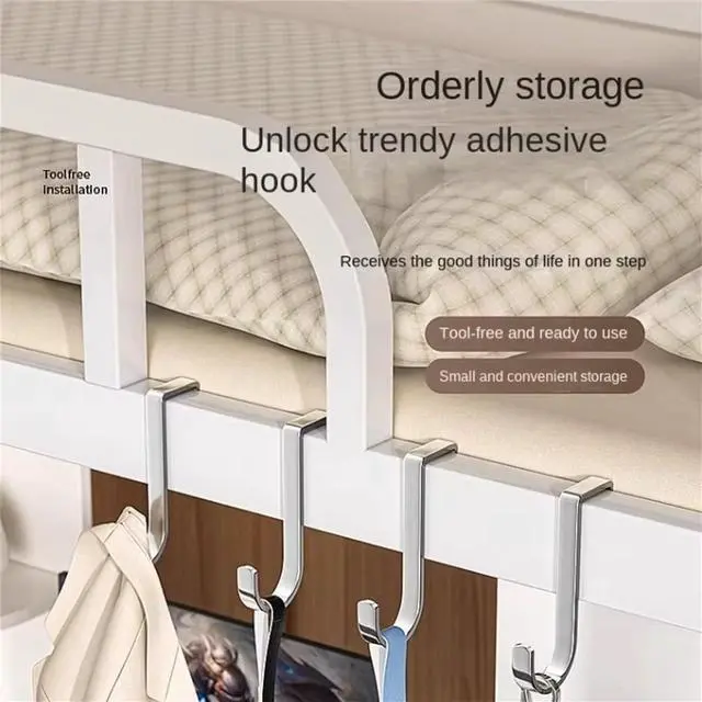 Alt view image 7 of 7 - Cabinet Door Hooks 4pcs Pack Double S-Shaped Drawer Hook for Narrow Space Stainless Steel Over Door Storage Hook for Kitchen Bathroom Closet Cabinet Cupboard Shower Drawer Wardrobe