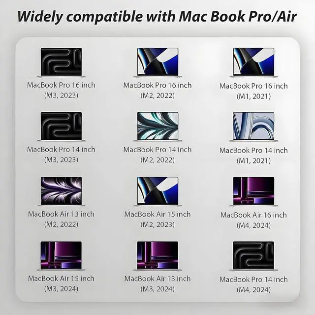 Alt view image 7 of 7 - 96W Charger for MacBook Pro 16 14 inch Mac Air 15 13 inch 2025 2024 2023 2022 2021 M1M4 Type C Fast Charger Power Adapter & 6.6FT Type C to Magnetic 3 Cable LED Applicable 2021-2025