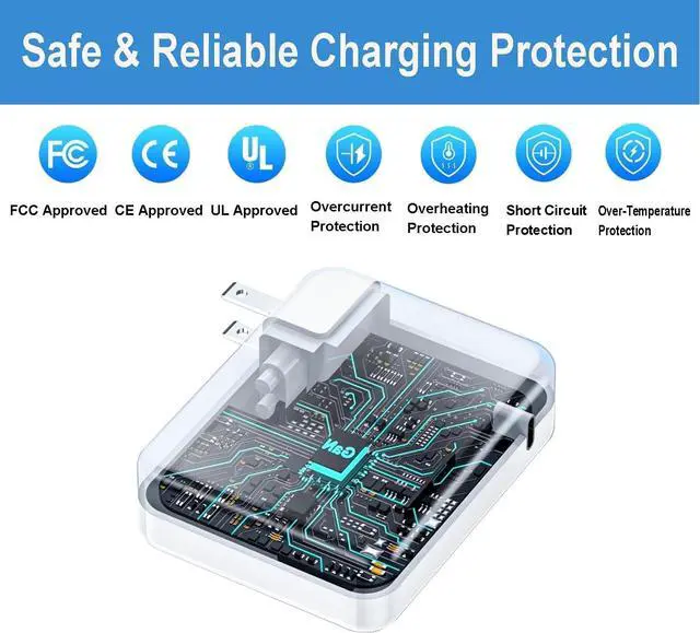 Alt view image 2 of 6 - 140W Mac Book Pro Charger Original Quality USB C Super Fast Charger Cable Compatible with MacBook Pro/Air 16 14 Inch M1 M2 M3 M4/ipad Pro/ Galaxy and All USB C Device