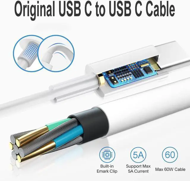 Alt view image 4 of 6 - 140W Mac Book Pro Charger Original Quality USB C Super Fast Charger Cable Compatible with MacBook Pro/Air 16 14 Inch M1 M2 M3 M4/ipad Pro/ Galaxy and All USB C Device