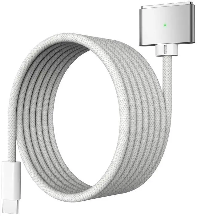 Main image of 140W (6.6FT) USB-C to Magnetic 3 Cable for M4 MacBook Air Pro Charger Magnetic Safe 3 Cable for MacBook Air (15/13 M4 2025 M3 2024 M2 2023 M2 2022) Pro (16/14 2024/2023/2021) White