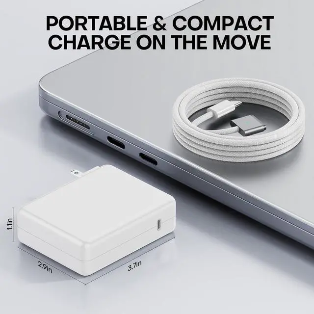 Alt view image 6 of 7 - 140W MacBook Pro Charger Magnetic 3 for MacBook Pro 16 14 inch Mac Air 15 13 inch 2025 2024 2023 2022 2021 M1-M4 Charger USB C Fast Laptop Charger Power Adapter 6.6FT Type C to Magnetic 3 Cable LED