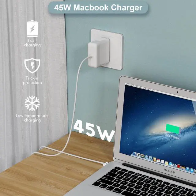 Alt view image 4 of 7 - Mac Book Air Charger 45W Power Adapter Magnetic Mag2 AC 45W Fast T-Tip Shape Connector Power Adapter Laptop Charger Compatible with Mac Book Air 11-inch and 13-inch 2012 2013 2014 2015 2016 2017