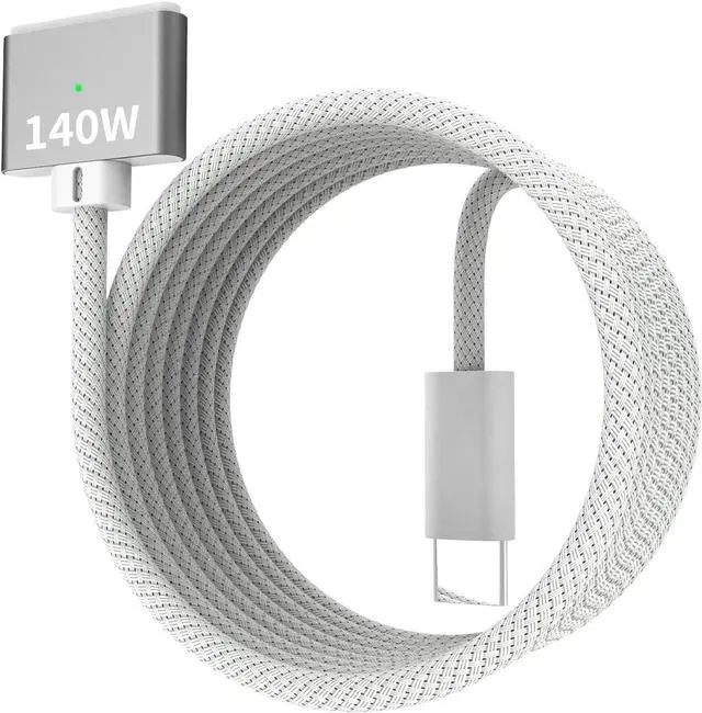 Main image of 140W USB-C to Magnetic 3 Cable 6.6FT/2M Compatible with Magsafe Charging Cable for MacBook Air 2024 M3 13 15 Air 2022/2023 M2 Pro 2023 M2 Pro & Max 14 16 Pro 2021 M1 & Max 14 16 White