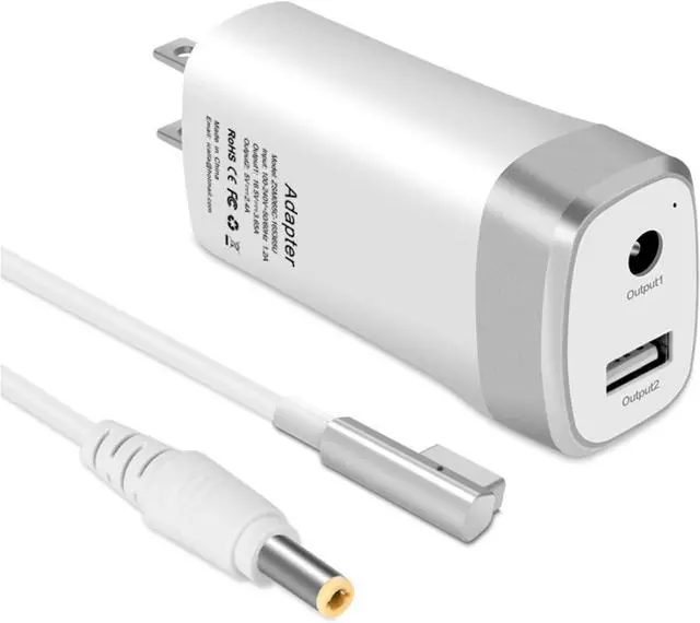 Main image of 45W 60W Mini Charger Compatible with Mac Book Air 11/13 inch Magnetic 1st-Gen L Type Connector Portable Travel Replacement USB Adapter A1374 A1244 A1370 A1369 A1377 A1237 (Before Mid 2012)