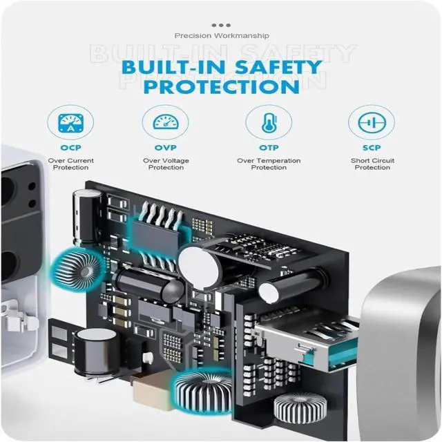 Alt view image 7 of 7 - 45W 60W Mini Charger Compatible with Mac Book Air 11/13 inch Magnetic 1st-Gen L Type Connector Portable Travel Replacement USB Adapter A1374 A1244 A1370 A1369 A1377 A1237 (Before Mid 2012)