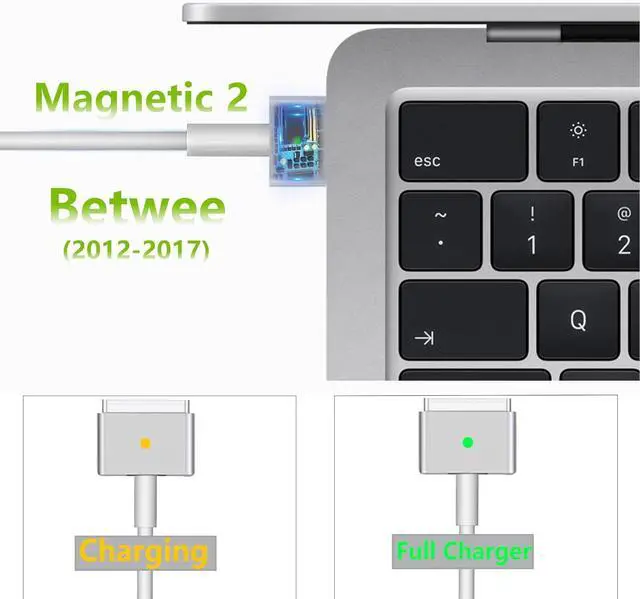 Alt view image 4 of 7 - Mac Book Pro Charger 85W T-Tip Compatible with Mac Book Air 11 inch and 13 inch After Mid 2012(Applicable to 2012-2017)