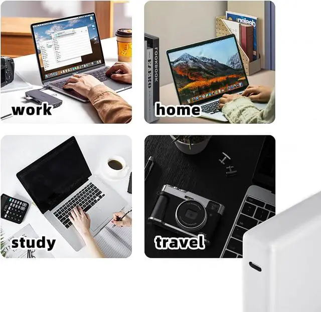 Alt view image 6 of 6 - MacBook Pro Charger 61W USB C Power Adapter for MacBook Pro/Air 13/14 Inch Power Adapter with Type C Power Cord Supply