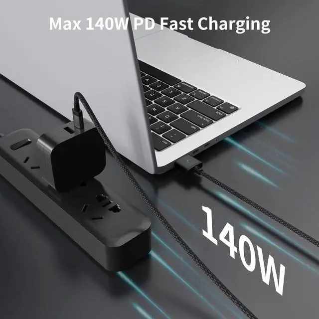 Alt view image 2 of 6 - USB-C to Magnetic 3 Cable 140W for M4 MacBook Air Pro Charger Magnetic Safe 3 Cable for MacBook Air (15/13 M4 2025 M3 2024 M2 2023 M2 2022) Pro (16/14 2024/2023/2021) 6.6ft