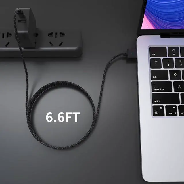 Alt view image 3 of 6 - USB-C to Magnetic 3 Cable 140W for M4 MacBook Air Pro Charger Magnetic Safe 3 Cable for MacBook Air (15/13 M4 2025 M3 2024 M2 2023 M2 2022) Pro (16/14 2024/2023/2021) 6.6ft