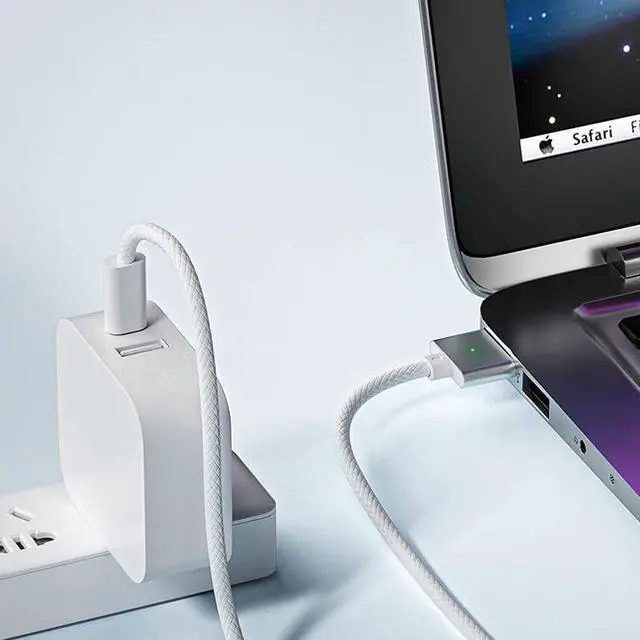 Alt view image 2 of 6 - 140W USB-C to Magnetic 3 Cable 6.6 FT Magnetic Safe Fast Charging Cable for 14 16 MacBook Pro 2024 M3 Pro & Max Air 2022 M2 MacBook Pro 2023 M2 Pro & Max