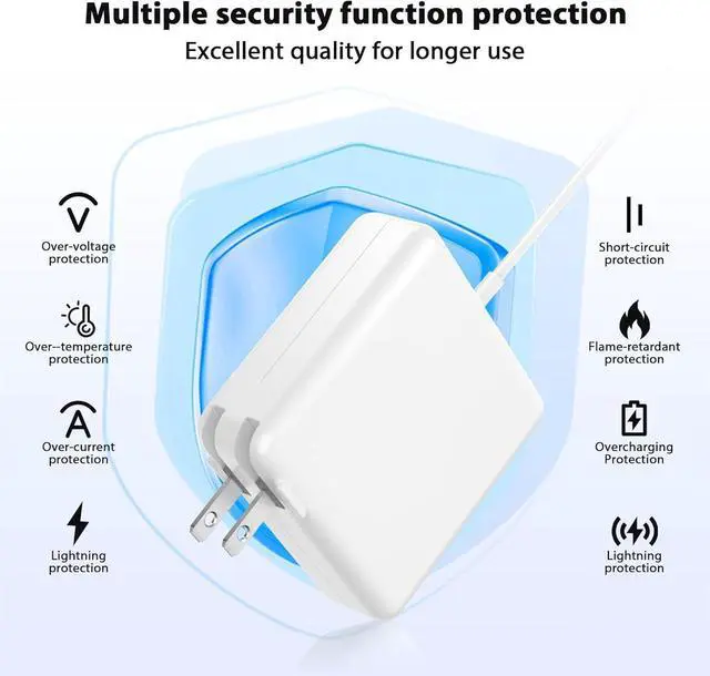 Alt view image 2 of 6 - 85W Charger for MacBook Pro Charger Adapter with Fast Charging Replacement AC 2T-Tip Connector Power Adapter Laptop Charger Compatible with MacBook pro & Air 13 inch-15 inch Retina After Mid 2012
