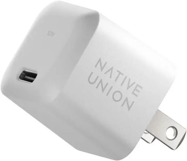Alt view image 4 of 7 - Fast GaN Charger PD 30W  Ultra-Compact Power Delivery Enabled USB-C Charger  Made of Recycled Materials  for MacBook Air iPads iPhones Pixel Galaxy & Other Type-C Devices (White)