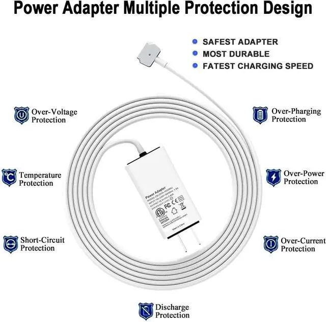 Alt view image 2 of 7 - 60W MacBook Pro Charger - Magnetic T-Tip Power Adapter | Fast & Safe Charging for MacBook Pro 13 Retina (Late 2012) MacBook Air | Compact & Durable Replacement for Genuine Adapter