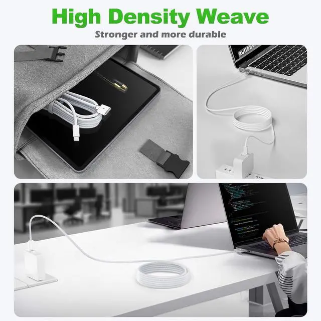 Alt view image 7 of 7 - 140W USB-C to Magnetic 3 Safe Charging Cable(2 M/6.6 ft) for M4 MacBook Air Pro Charger Magnetic Charger Cord for MacBook Pro (16/142024/2023/2021) Air (15/13M4 2025 M3 2024 M2 2023 M2 2022)