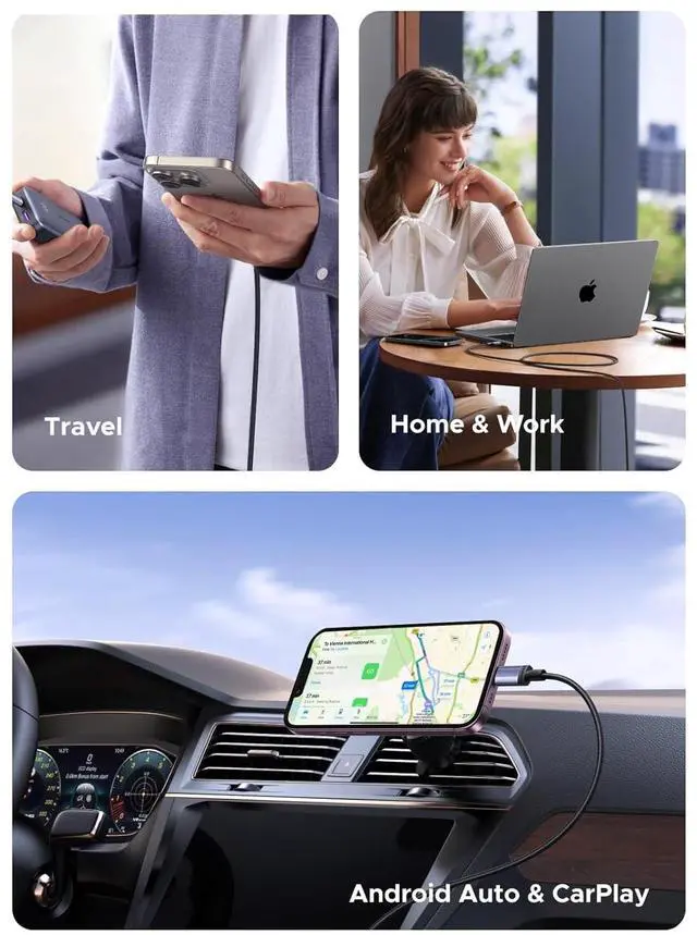 Alt view image 5 of 7 - 100W 2-Pack USB C Cable Fast Charging Type C Cord USB C Charger Cable for iPhone 17/16/14 MacBook Pro/Air Galaxy S25/S25/S24 iPad Pro/Air Pixel 9/8 Switch AirPods 10FT