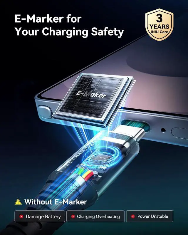 Alt view image 6 of 7 - USB C to USB C Cable 240W Fast Charging [6.6ft 2-Pack] Type C Charger Cord Braided USBC Phone Charger Cable for iPhone 17 16 15 Pro Max  S25 S24 Laptops MacBook iPad Air Switch etc.