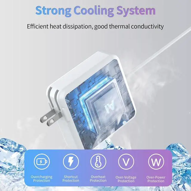 Alt view image 2 of 7 - Replace The MacBook Pro Charger - 60W 45W T-Tip Magnetic Charger Power Adapter Mac Book Air 11-13 inches (2012-2015) Part Numbers A1425 A1502 A1465 A1466 A1436 A1435