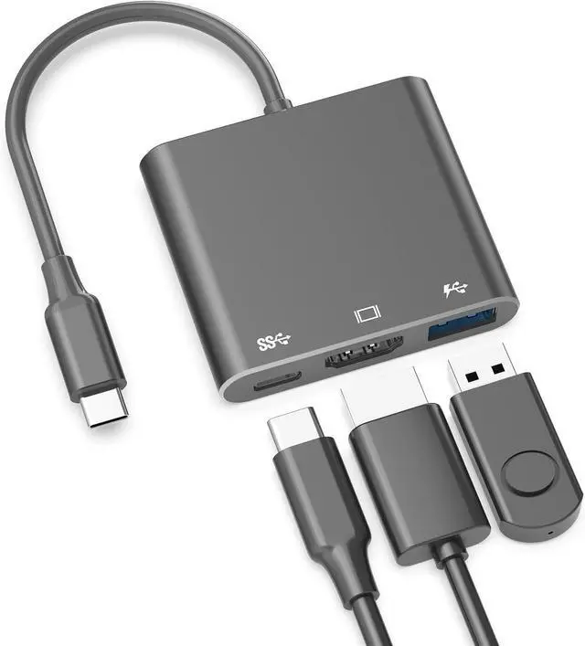 Main image of USB C to HDTV Adapter with 4K@60Hz HDTV Output Multi-AV Converter for for MacBook/Mac Pro Air iPad Pro and More Type-C Port Device