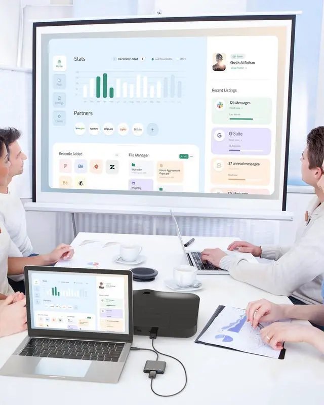 Alt view image 4 of 7 - USB C to HDTV Adapter with 4K@60Hz HDTV Output Multi-AV Converter for for MacBook/Mac Pro Air iPad Pro and More Type-C Port Device