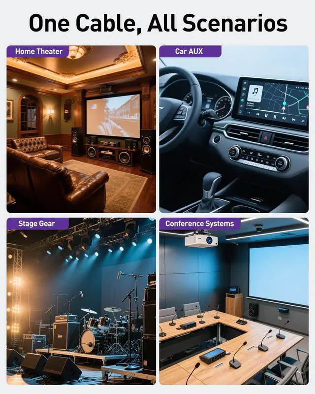 Alt view image 6 of 7 - 3.5mm Female to 2 RCA Splitter Male Stereo Audio Y Cable 2-Pack Gold Plated Adapter Compatible for TV Smartphones MP3 Tablets Speakers Home Theater (8 inch)