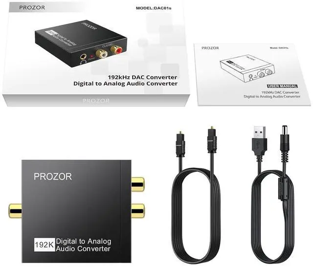 Alt view image 7 of 7 - 192KHz Digital to Analog Audio Converter DAC Digital SPDIF Optical to Analog L/R RCA Converter Toslink Optical to 3.5mm Jack Adapter for PS3 HD DVD PS4 Amp  TV Home Cinema