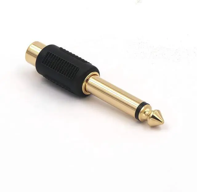 Alt view image 4 of 7 - RCA to 1/4 Audio Adapter 6.35mm Mono Plug Male to RCA Female Connectors 6-Pack