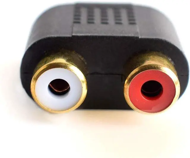 Alt view image 3 of 7 - 3.5 mm TRS to Dual RCA F (2-Pack) 3.5mm Stereo Male to Dual RCA Female Audio Breakout Adapter