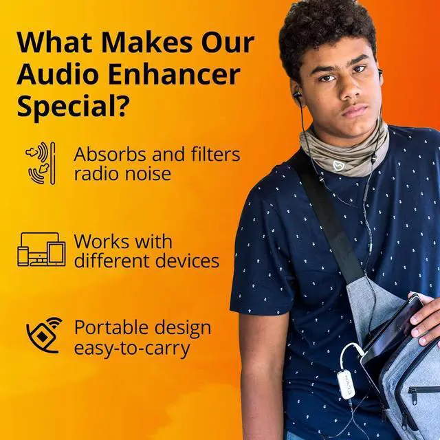 Alt view image 5 of 7 - Shield Your Body Headset Audio Quality Enhancer Air Tube Alternative Wire Headphone Audio Filter Headphone Jack Adapter Compatible with 5G Devices Includes USB C to 3.5mm Audio Adapter