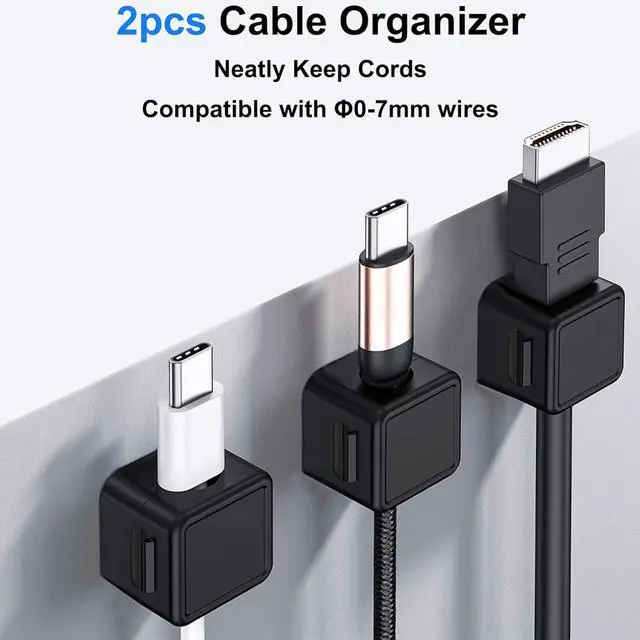 Alt view image 5 of 7 - 2K Quad HD Webcam with Privacy Cover & Noise-Canceling Microphone & USB C Adapter Video Web Streaming Camera for PC Computer Desktop Laptop Mac Zoom Teams &More 2pcs Cable Organizer