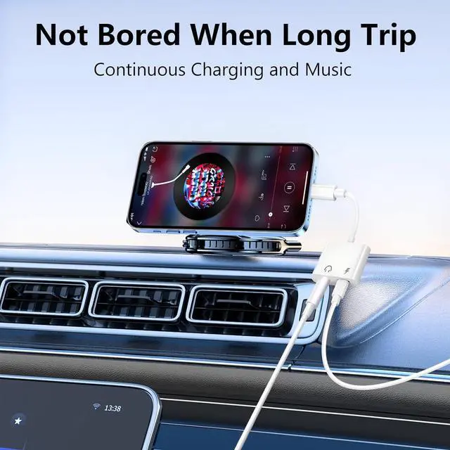 Alt view image 2 of 7 - USB C to 3.5mm Headphone Jack and Charger Adapter 2-in-1 Audio & Fast Charging Splitter for  iPhone 16/15/Pro/Pro Max iPad  Pixel and More 2Pack