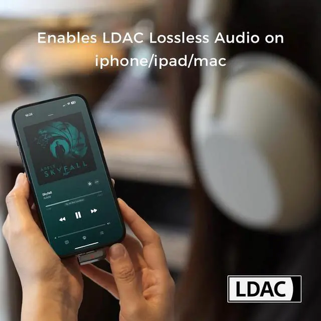 Alt view image 2 of 7 - QCC Dongle Pro [MFi Certified] USB-C Bluetooth Audio Adapter with LDAC aptX Lossless&aptX-Adaptive Low Latency Bluetooth 5.4 Dongle for PS5 Wireless Lossless Transmitter for PC/Headphones