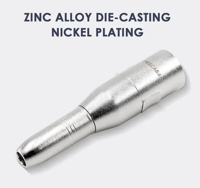 Alt view image 2 of 5 - XLR 3 Pin Male to 1/4 6.35mm Female Jack Socket Audio Adapter Professional Grade Conversion Adapters Audio Cable Mic Cord Adapter Plug Silver 2-Pcs