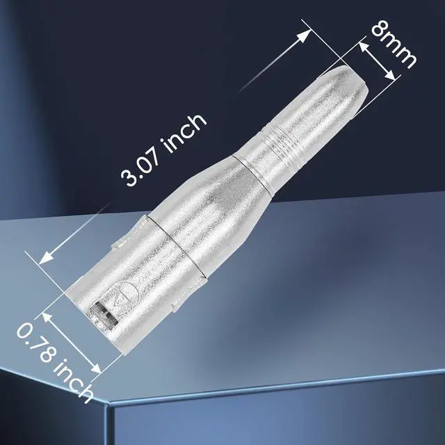 Alt view image 5 of 5 - XLR 3 Pin Male to 1/4 6.35mm Female Jack Socket Audio Adapter Professional Grade Conversion Adapters Audio Cable Mic Cord Adapter Plug Silver 2-Pcs