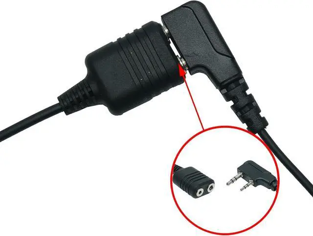 Alt view image 2 of 5 - Xpr 3500e Audio Adapter Cable to 2 Pin K Plug Converter for Motorola Radios XPR3500 XPR3000 XPR3300 XPR3300e XPR3500e Walkie Talkie
