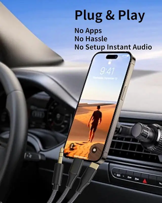 Alt view image 4 of 7 - [3-in-1 RCA Audio Cable] Lightning/USB C/3.5mm to 2 RCA  Compatible with iPhone Android Home Theater Car Stereo Speaker Amplifier  6FT Lightning to RCA Audio Adapter Cord