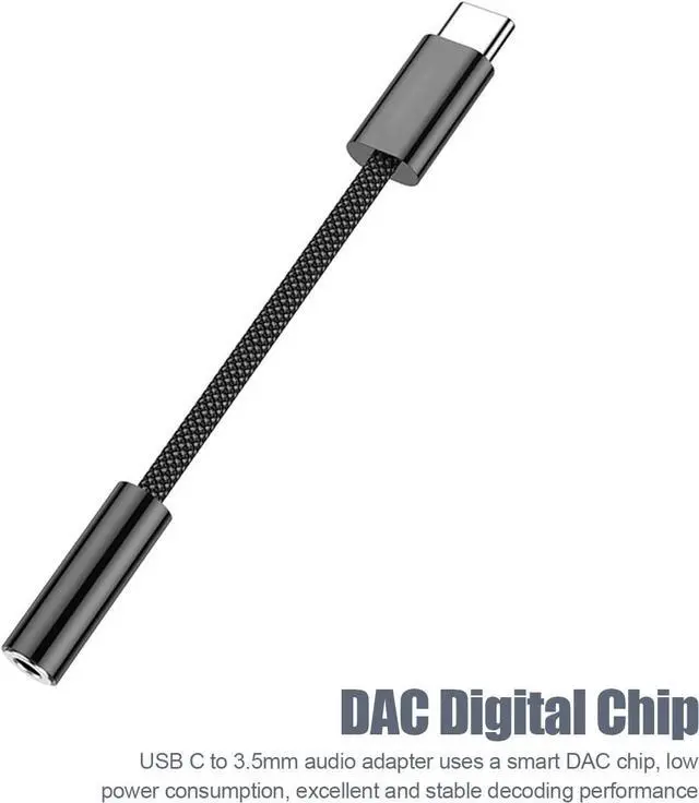 Alt view image 6 of 6 - 4 Pack Black USB Type C to 3.5mm Female Headphone Jack Adapter USB-C to 3.5mm Audio Converter USB C to Aux Audio Dongle Cable Cord Compatible with 16/16 Pro Max/16 Pro/16 Plus iPad Pro etc
