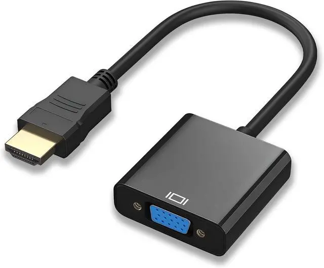 Main image of HDMI to VGA Adapter (Male to Female) Uni-Directional Gold-Plated HDMI to VGA Converter for Computer Desktop Laptop PC Monitor Projector HDTV Chromebook Raspberry Pi  Xbox and More