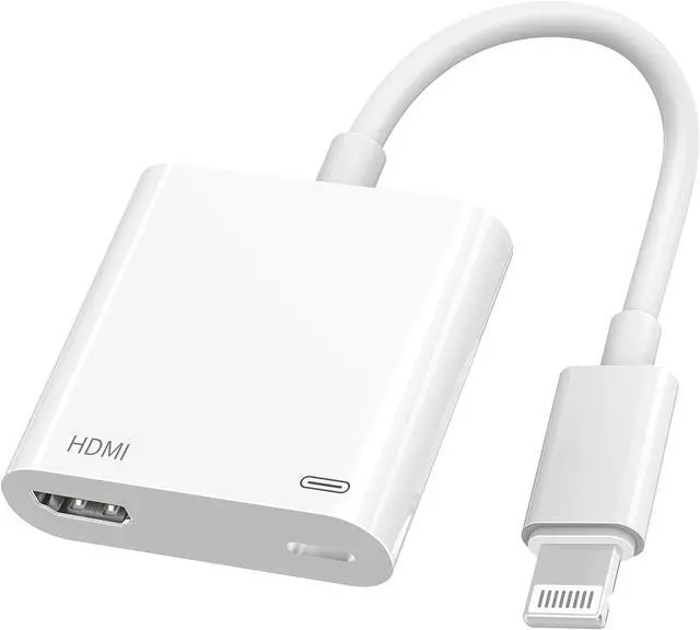 Main image of [MFi Certified] Lightning to HDMI Adapter for iPhone Digital AV Adapter 1080P HD Video HDMI Sync Screen Connector Cable with Charging Port for iPhone 14 13 12 11 X 8 7 iPad on HDTV/Projector/Monitor