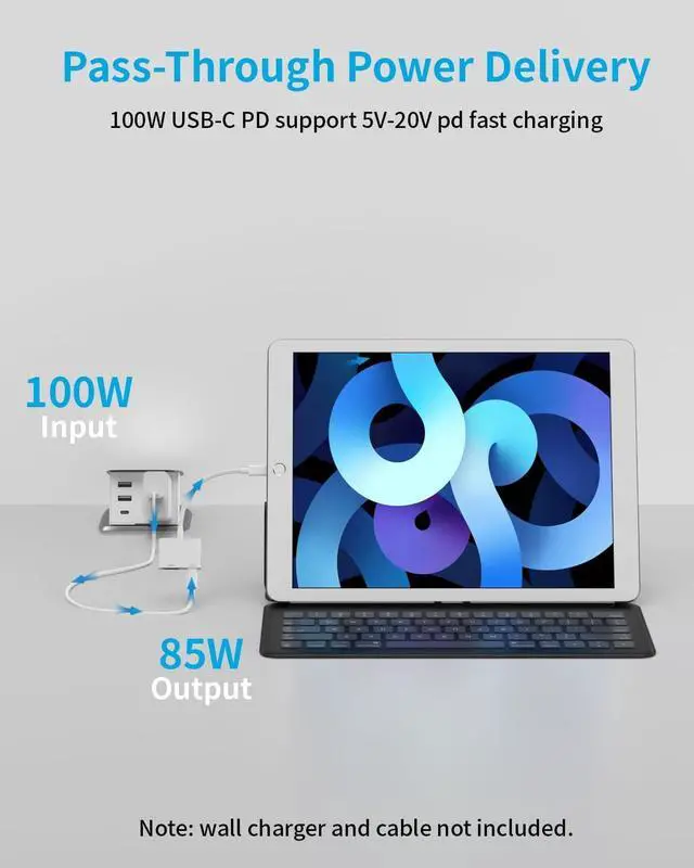 Alt view image 5 of 7 - USB-C to HDMI Adapter for iPhone 17 16 15 MacBook iPad 4K@60Hz Type C to HDMI Adapter with 100W PD Multiport Digital AV Converter for Galaxy Pixel Tablets Switch Laptop to HDTV Projector Monitor