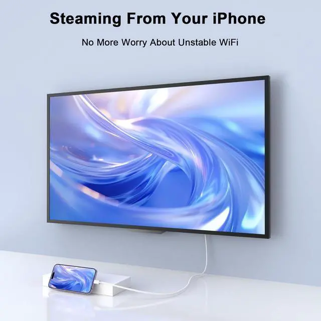 Alt view image 2 of 7 - [ MFi Certified]  Lightning to HDMI Cable Adapter for iPhone to TV 1080P Digital AV Adapter Sync Screen Woven Cable Compatible for iPhone 14 13 12 11 Pro Max XS XR X to TV Projector Monitor
